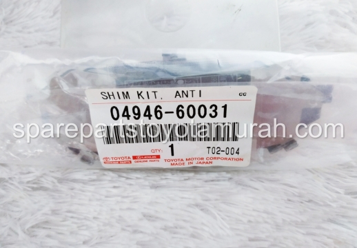 Shim Kit Kampas Rem Belakang Original Toyota Land Cruiser VX100, Cygnus, Lexus LX470